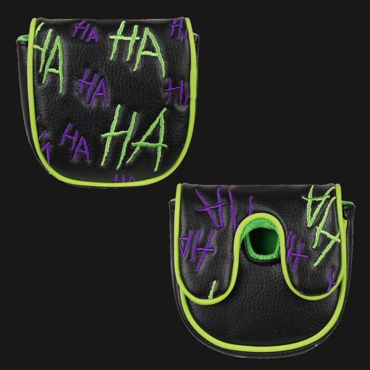 Green and purple HAHA LAB DF3 golf putter headcover