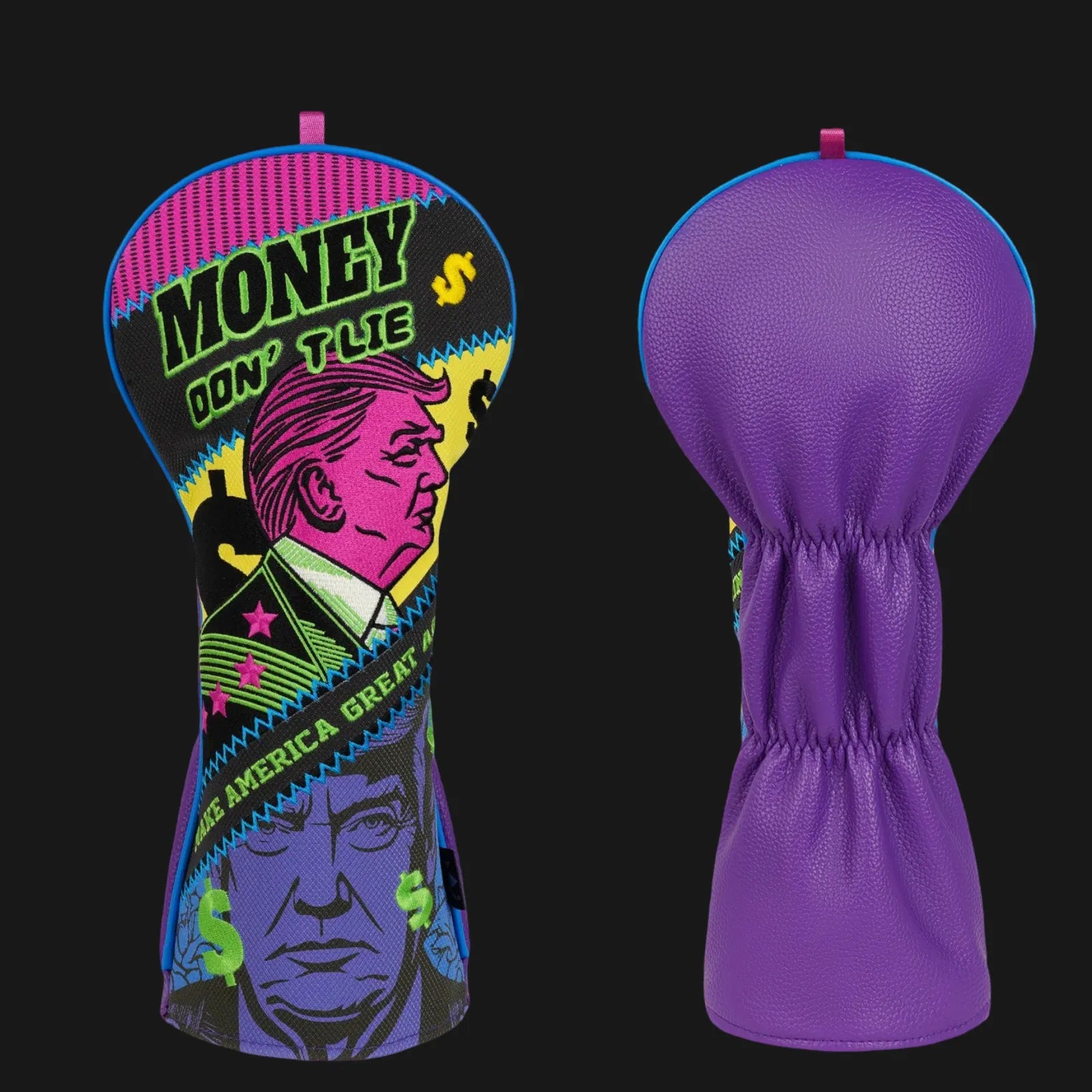 Money Don't Lie themed golf driver headcover