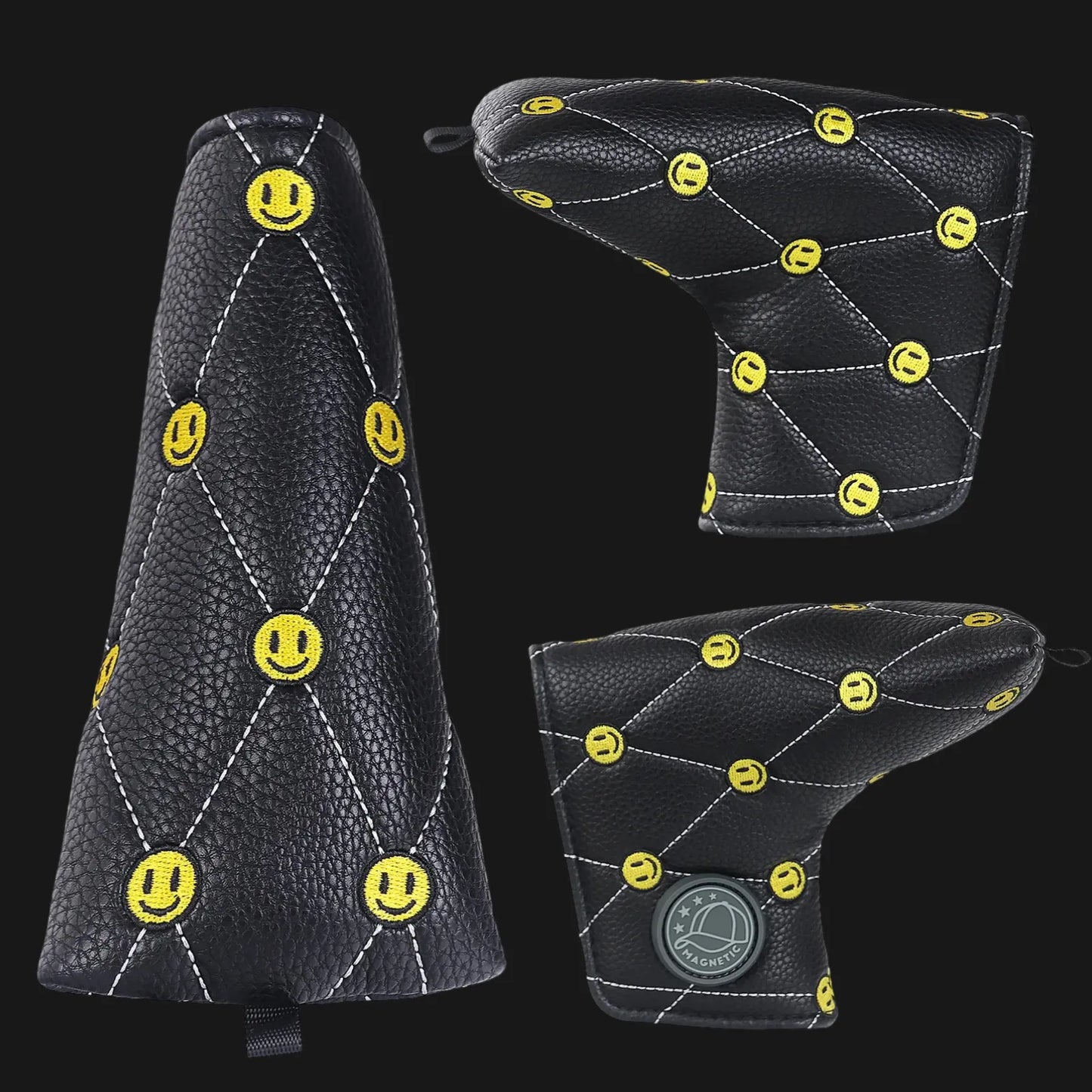 Smile face blade golf putter headcover