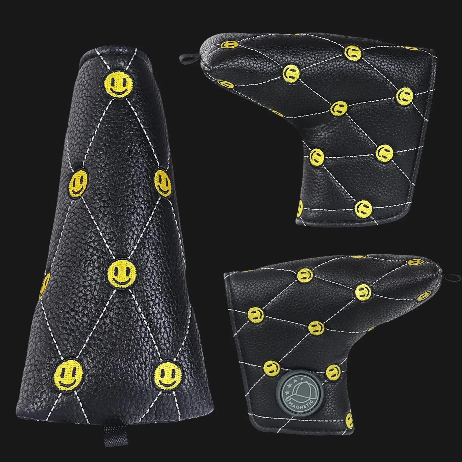 Smile face blade golf putter headcover